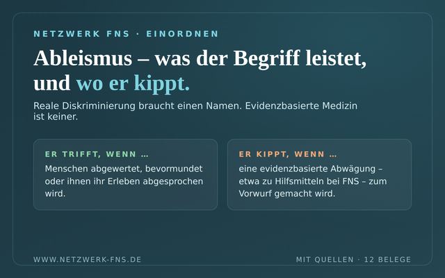 Ableismus – was der Begriff leistet, und wo er kippt