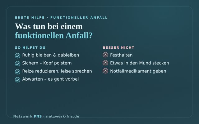 Was tun bei einem funktionellen Anfall? Erste Hilfe