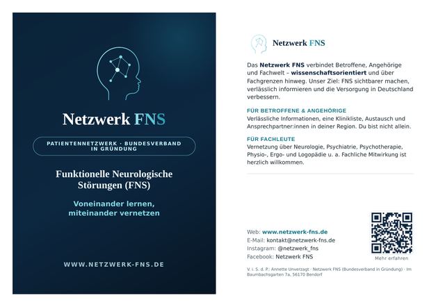Vorschau des Netzwerk-FNS-Flyers – Vorder- und Rückseite