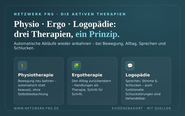 Physio, Ergo & Logopädie bei FNS – drei Therapien, ein Prinzip