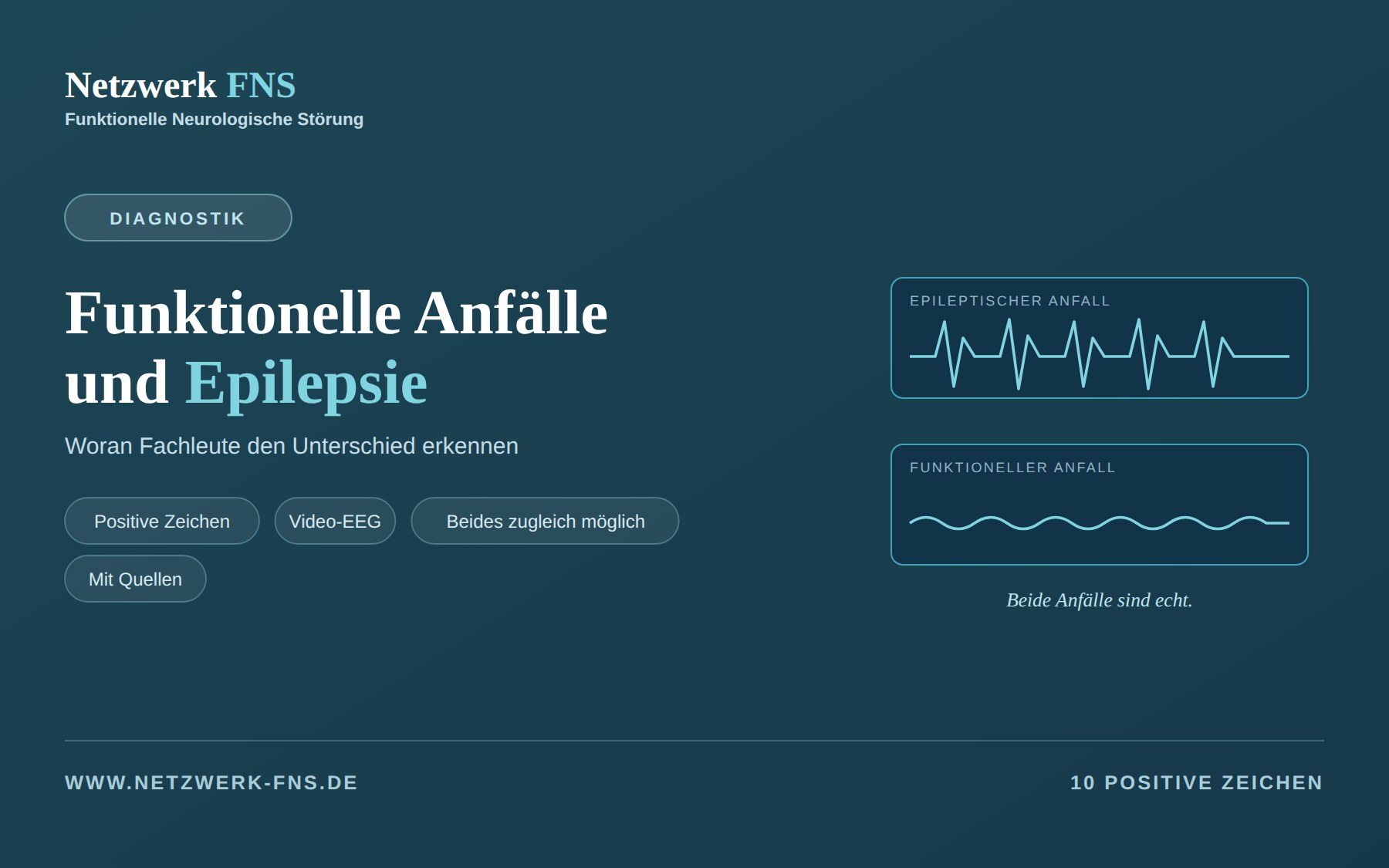 Funktionelle Anf&auml;lle und Epilepsie: zwei EEG-Kurven im Vergleich