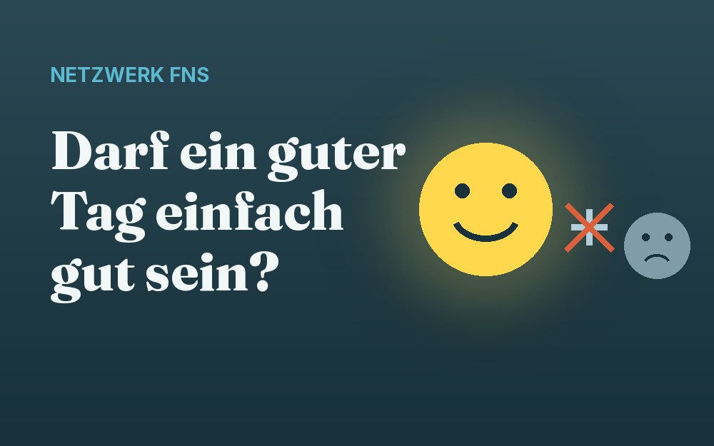 Ein lachendes Gesicht, daneben ein kleines trauriges; das Plus dazwischen ist durchgestrichen