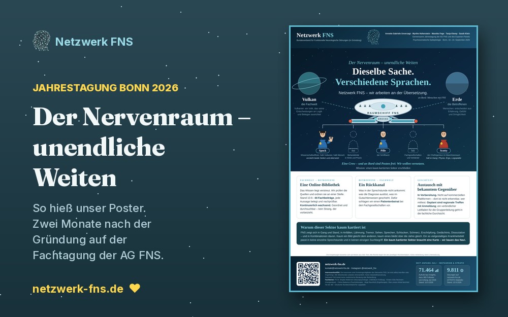 Poster von Netzwerk FNS auf der Jahrestagung in Bonn
