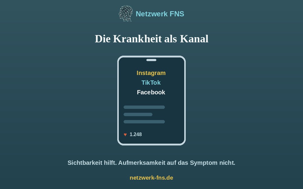Ein Handybildschirm mit den Schriftz&uuml;gen Instagram, TikTok und Facebook sowie einem Herz-Z&auml;hler